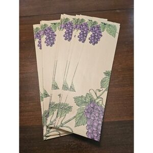 Cakewalk Wine Gift Bags 15 Pack Tan Purple Grape Vine Print Paper Sleeves